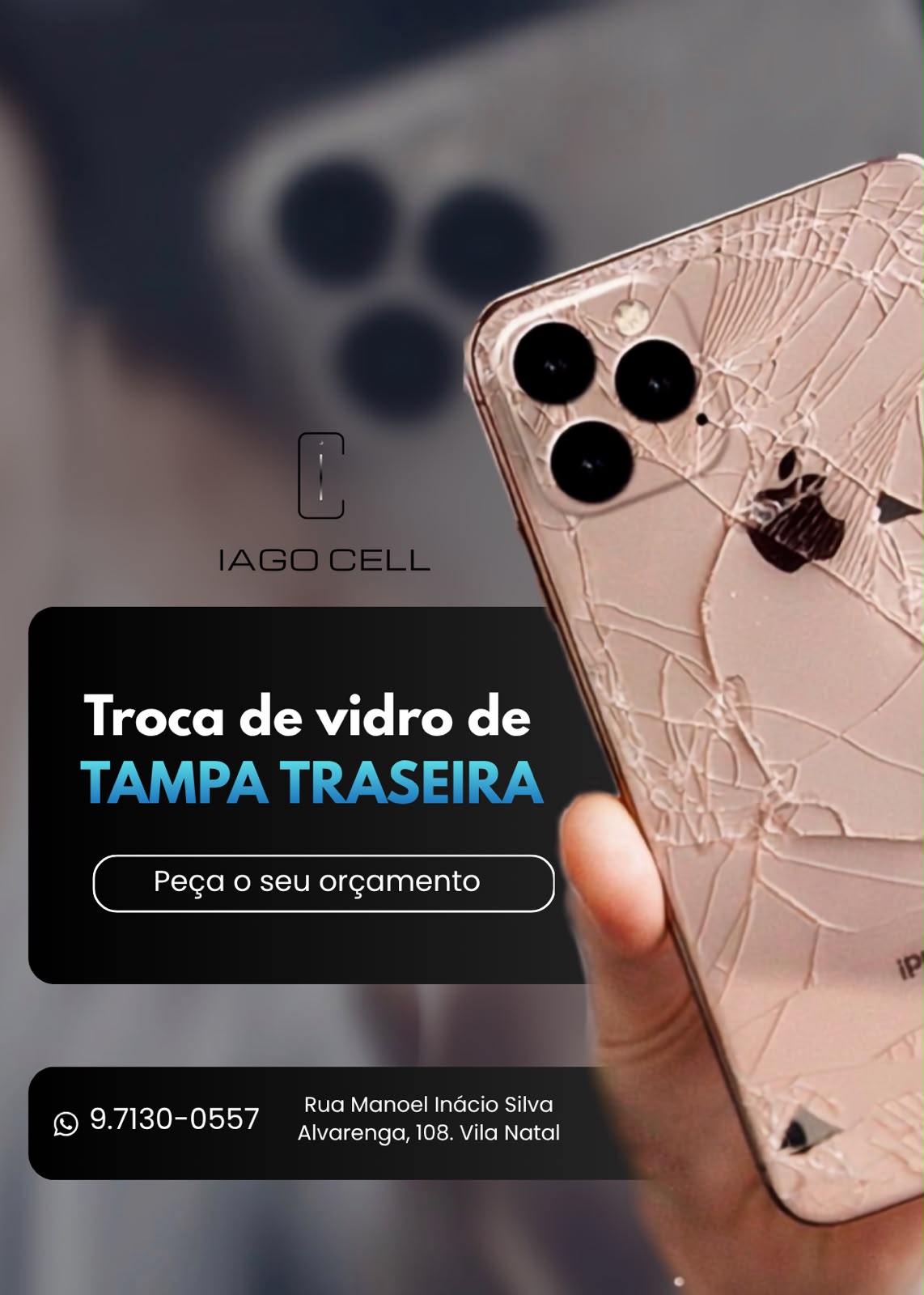 Troca de vidro de tampa traseira