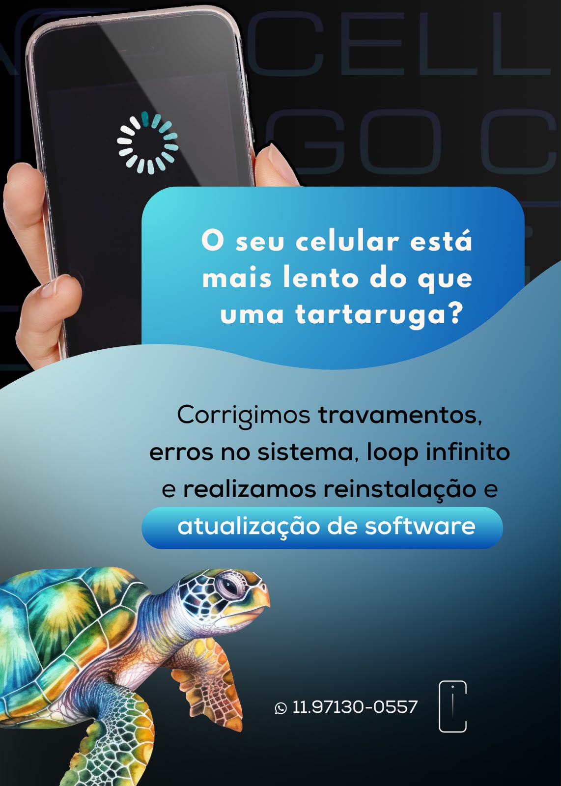 Atualização de software de celular