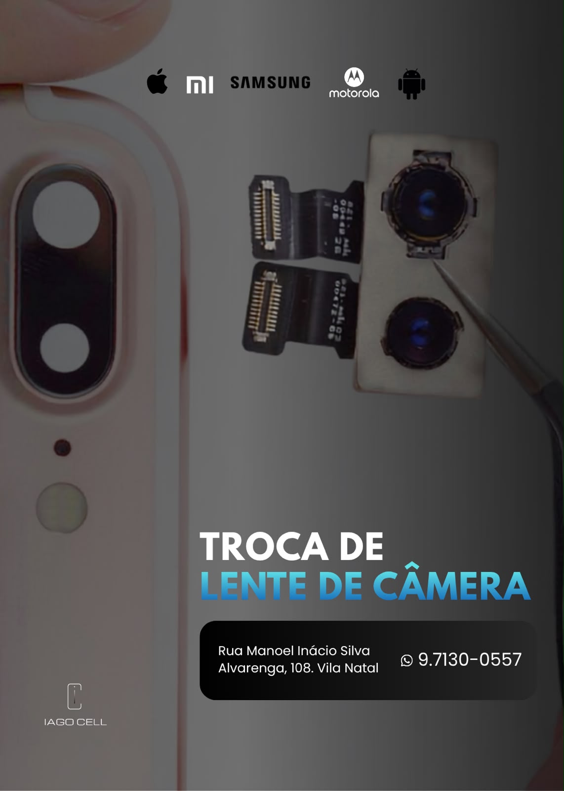 Troca de lente de camêra
